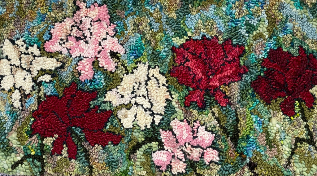 update alt-text with template Peonies-Gift Ideas-vendor-unknown-Rug Hooking Kit -Rug Hooking Pattern -Rug Hooking -Deanne Fitzpatrick Rug Hooking Studio -Is rug hooking the same as punch needle?