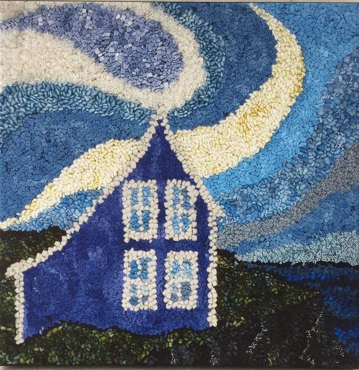 update alt-text with template Mystery in the Sky - 15" x 15" Rug Hooking Kit-Kits-vendor-unknown-Rug Hooking Kit -Rug Hooking Pattern -Rug Hooking -Deanne Fitzpatrick Rug Hooking Studio -Is rug hooking the same as punch needle?