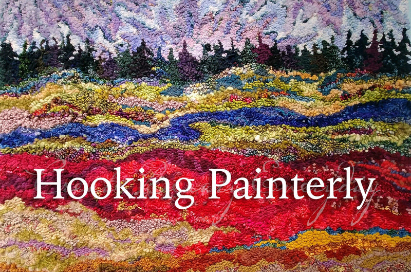 update alt-text with template Hooking Painterly: Building creative confidence and hooking in a painterly style.-Online Learning-Deanne Fitzpatrick Rug Hooking Studio-Rug Hooking Kit -Rug Hooking Pattern -Rug Hooking -Deanne Fitzpatrick Rug Hooking Studio -Is rug hooking the same as punch needle?