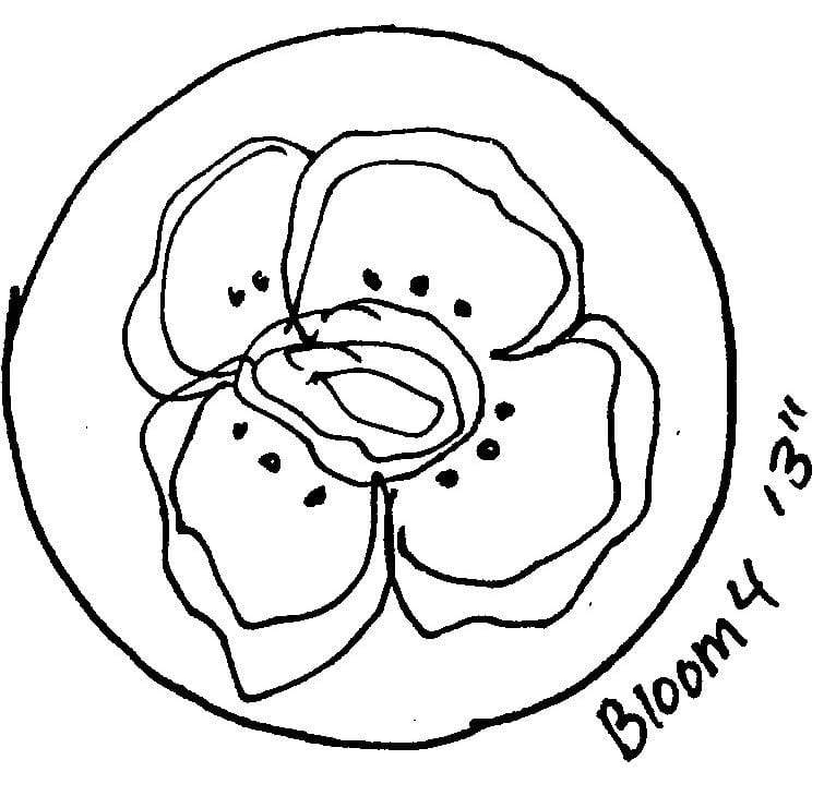 Bloom #4 -13 Round - Rug Hooking Pattern or Kit