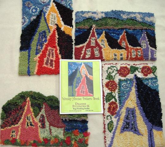 update alt-text with template Wonky Houses Pattern Book-Patterns-vendor-unknown-Rug Hooking Kit -Rug Hooking Pattern -Rug Hooking -Deanne Fitzpatrick Rug Hooking Studio -Is rug hooking the same as punch needle?