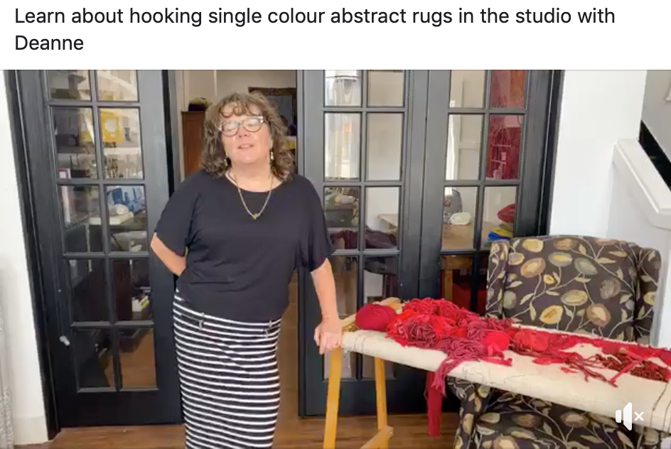 Hooking an Abstract Rug with a Single Colour