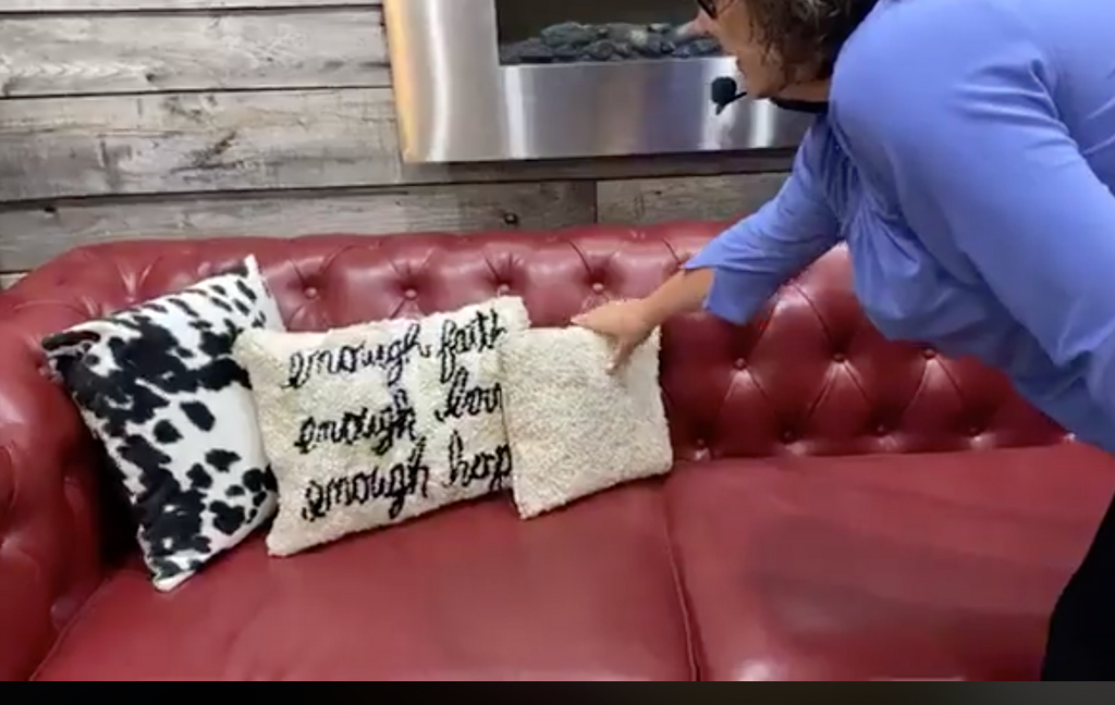 Small Rug Reconfigured into Pillow