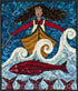 update alt-text with template Rolling over red herring 35" x 37.5" Framed-Deanne Fitzpatrick Rug Hooking Studio-Rug Hooking Kit -Rug Hooking Pattern -Rug Hooking -Deanne Fitzpatrick Rug Hooking Studio -Is rug hooking the same as punch needle?