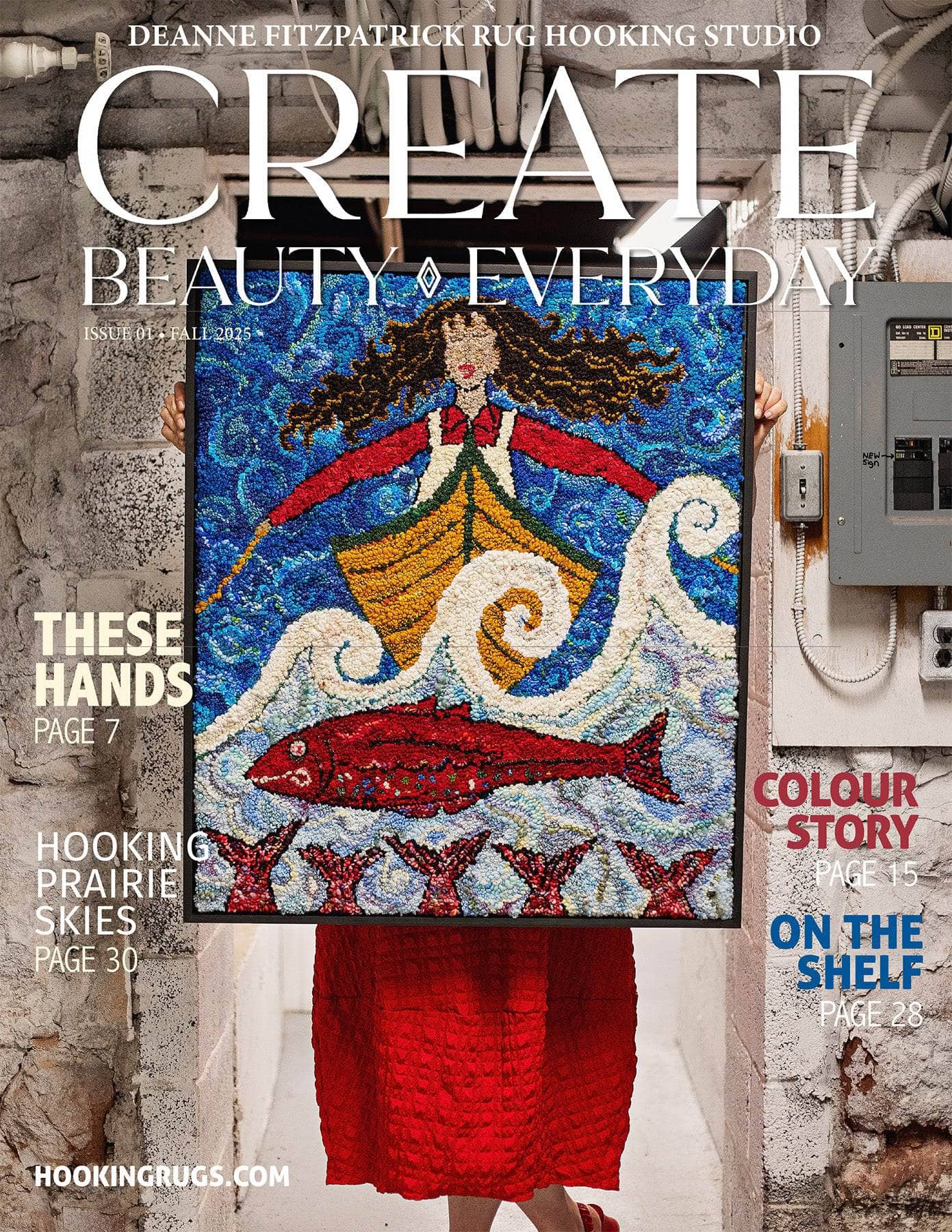 update alt-text with template Create Beauty Everyday Magazine: Issue 1, Fall 2025-Deanne Fitzpatrick Rug Hooking Studio-Rug Hooking Kit -Rug Hooking Pattern -Rug Hooking -Deanne Fitzpatrick Rug Hooking Studio -Is rug hooking the same as punch needle?