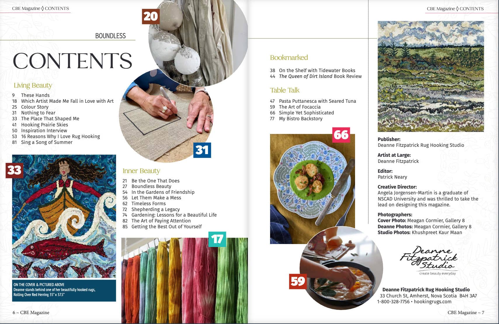 update alt-text with template Physical copy : Create Beauty Everyday Magazine: Issue 1, Fall 2025-Deanne Fitzpatrick Rug Hooking Studio-Rug Hooking Kit -Rug Hooking Pattern -Rug Hooking -Deanne Fitzpatrick Rug Hooking Studio -Is rug hooking the same as punch needle?