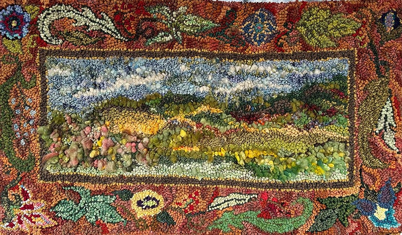 update alt-text with template Cumberland Ridge 28" x 49"-Deanne Fitzpatrick Rug Hooking Studio-Rug Hooking Kit -Rug Hooking Pattern -Rug Hooking -Deanne Fitzpatrick Rug Hooking Studio -Is rug hooking the same as punch needle?