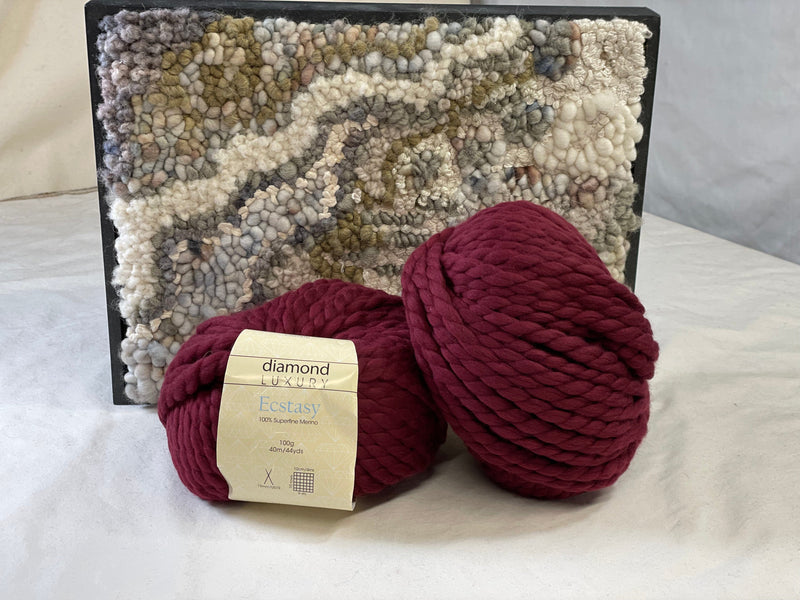 update alt-text with template Diamond Luxury Ecstasy - 155 - Deep Maroon-Deanne Fitzpatrick Rug Hooking Studio-Rug Hooking Kit -Rug Hooking Pattern -Rug Hooking -Deanne Fitzpatrick Rug Hooking Studio -Is rug hooking the same as punch needle?