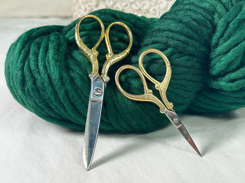 update alt-text with template Klasse Gold Plated Scissors Set-Frames-Deanne Fitzpatrick Rug Hooking Studio-Rug Hooking Kit -Rug Hooking Pattern -Rug Hooking -Deanne Fitzpatrick Rug Hooking Studio -Is rug hooking the same as punch needle?