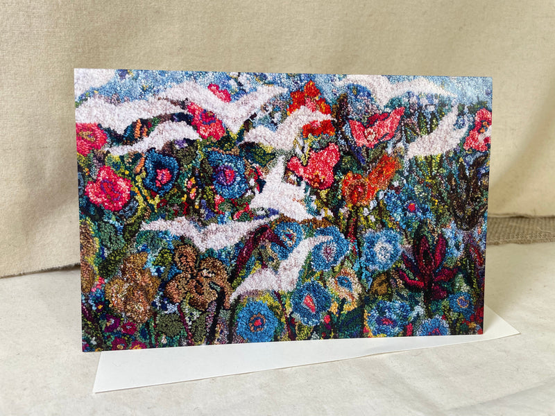 update alt-text with template Greeting Cards - How the Seeds Will Travel-Gift Ideas-vendor-unknown-Rug Hooking Kit -Rug Hooking Pattern -Rug Hooking -Deanne Fitzpatrick Rug Hooking Studio -Is rug hooking the same as punch needle?
