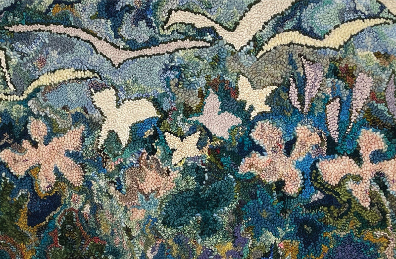 Fitzpatrick Rug Talking To The Birds – Deanne Fitzpatrick Rug Hooking Studio