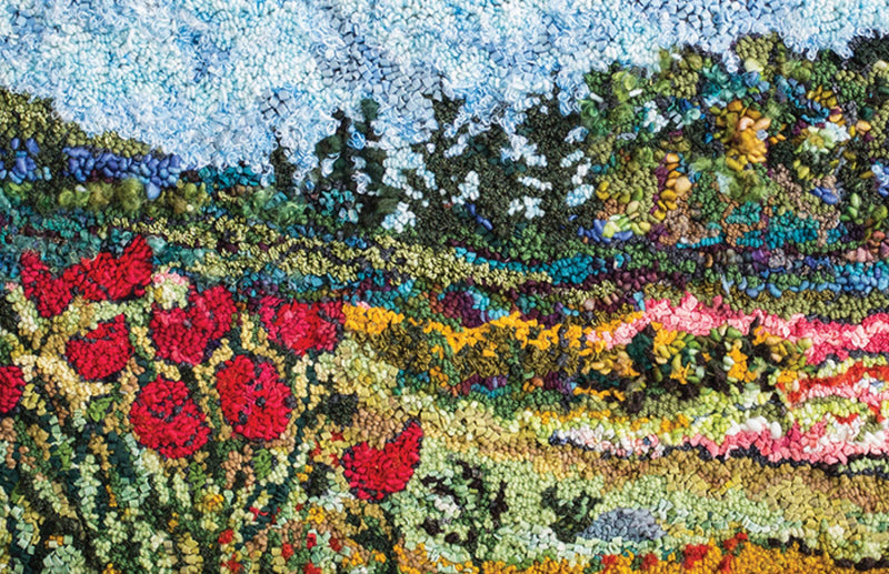 update alt-text with template Wildflowers in the Glen-Gift Ideas-vendor-unknown-Rug Hooking Kit -Rug Hooking Pattern -Rug Hooking -Deanne Fitzpatrick Rug Hooking Studio -Is rug hooking the same as punch needle?