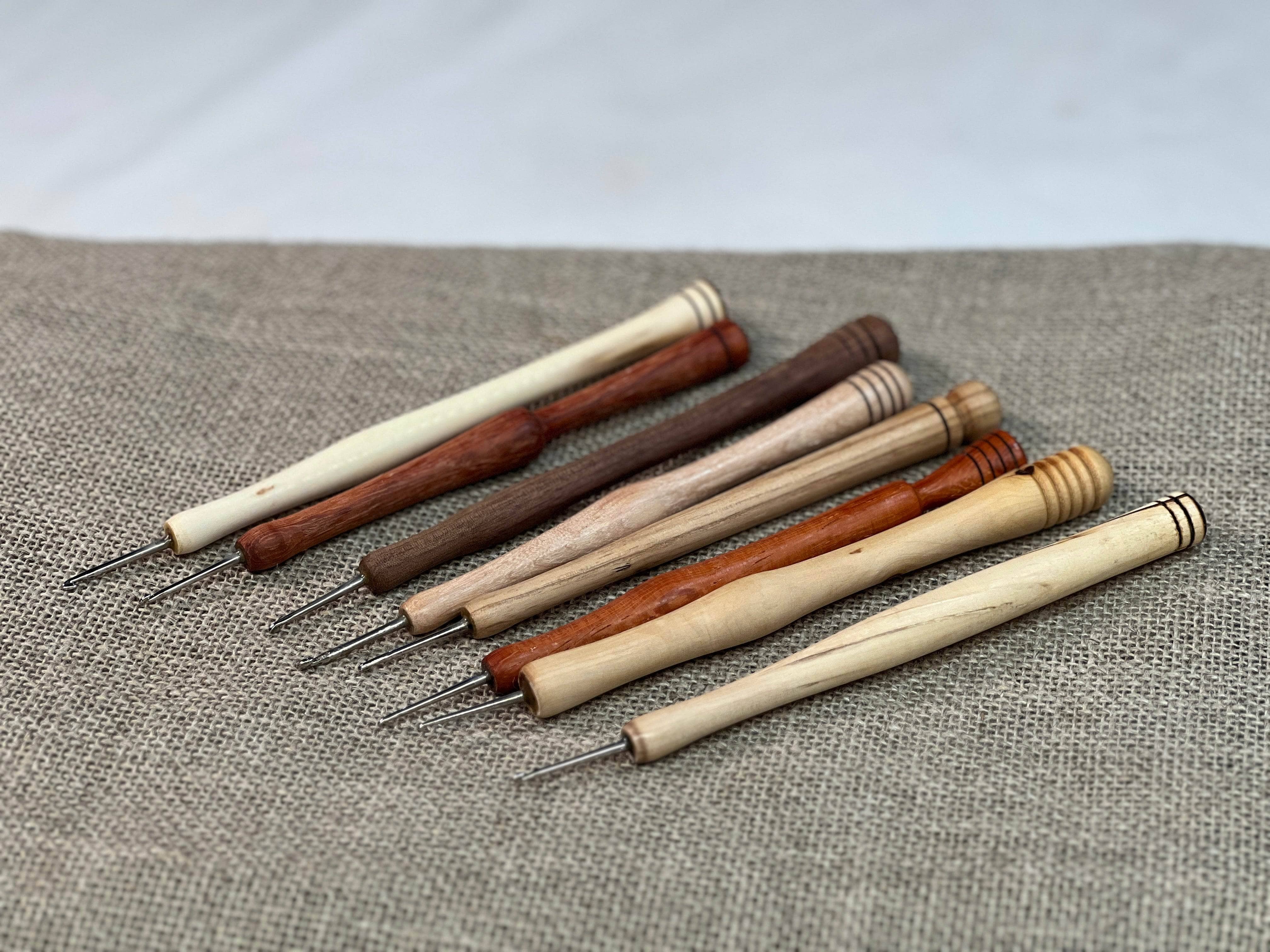 update alt-text with template Newfoundland Pencil Hook fine shank (Studio Pick)-Hook-Deanne Fitzpatrick Rug Hooking Studio-Rug Hooking Kit -Rug Hooking Pattern -Rug Hooking -Deanne Fitzpatrick Rug Hooking Studio -Is rug hooking the same as punch needle?