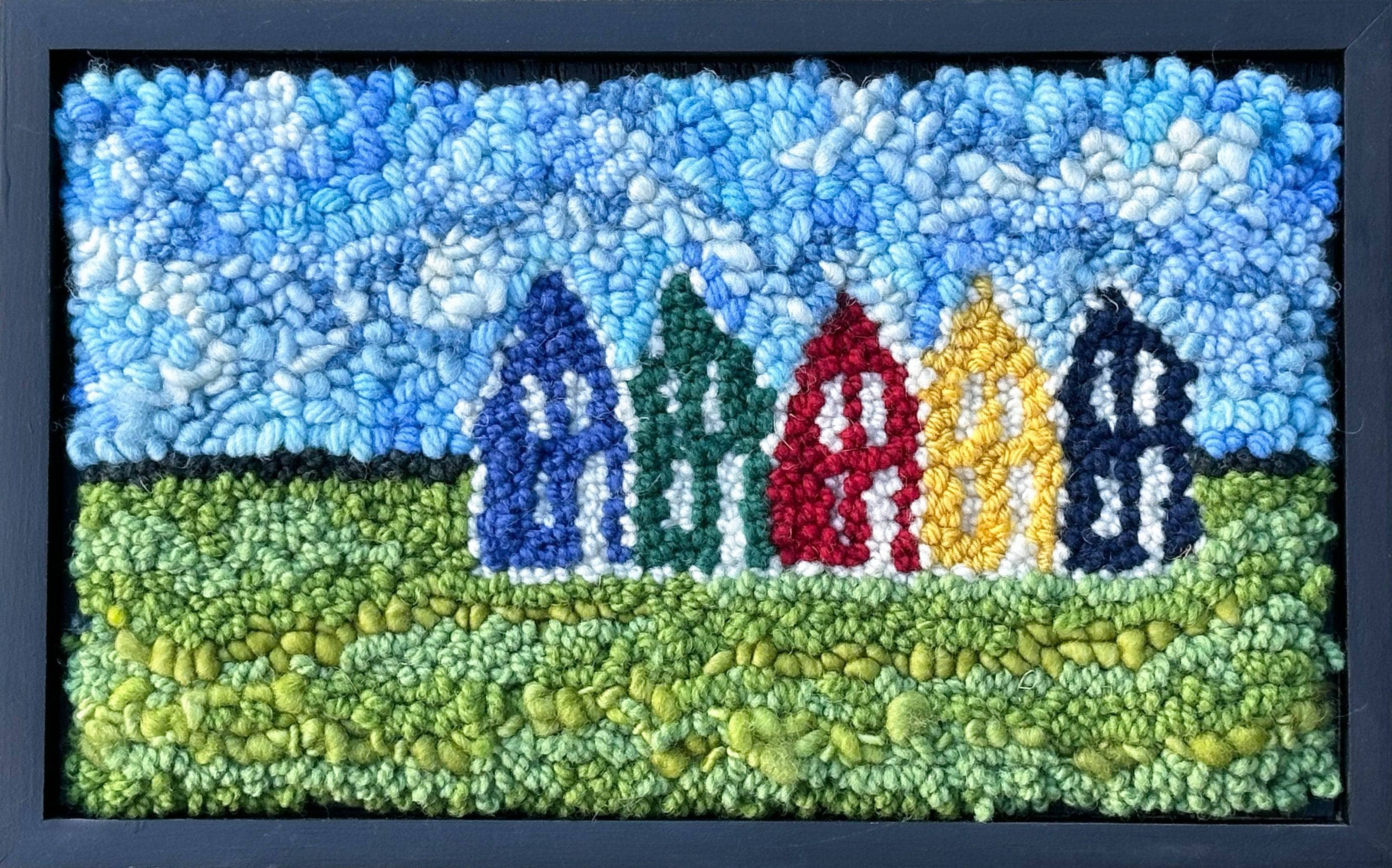update alt-text with template Hudsonville 13.5" x 8.25" Framed-Deanne Fitzpatrick Rug Hooking Studio-Rug Hooking Kit -Rug Hooking Pattern -Rug Hooking -Deanne Fitzpatrick Rug Hooking Studio -Is rug hooking the same as punch needle?