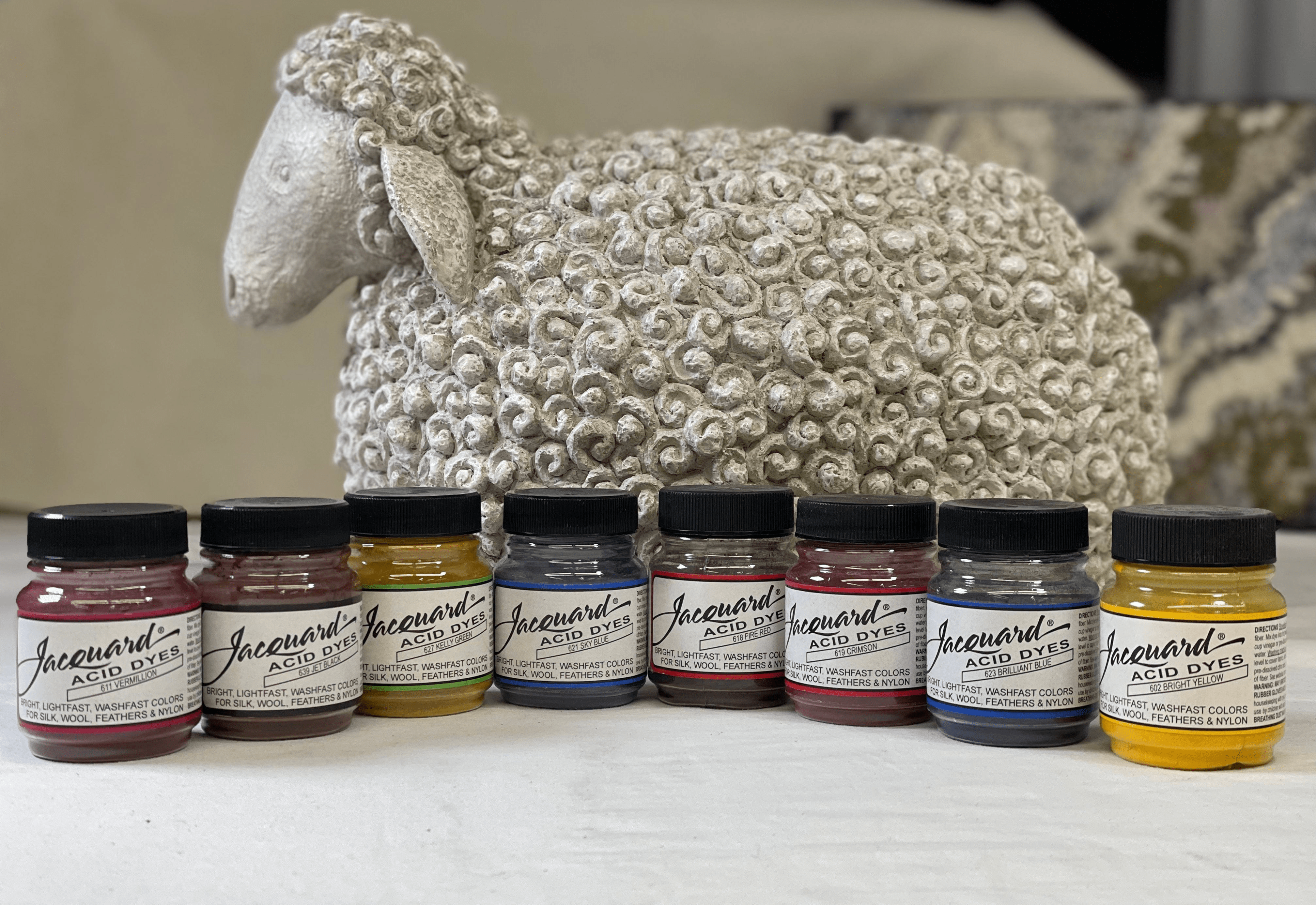update alt-text with template Jacquard Acid Dyes-Deanne Fitzpatrick Rug Hooking Studio-Rug Hooking Kit -Rug Hooking Pattern -Rug Hooking -Deanne Fitzpatrick Rug Hooking Studio -Is rug hooking the same as punch needle?