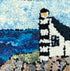 update alt-text with template Black And White Lighthouse 6.5" X 6.5" - Kit W/ Linen Pattern-Kits-Deanne Fitzpatrick Rug Hooking Studio-Rug Hooking Kit -Rug Hooking Pattern -Rug Hooking -Deanne Fitzpatrick Rug Hooking Studio -Is rug hooking the same as punch needle?