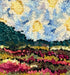 update alt-text with template Flowers In The Sky 8" X 8" - Kit W/ Linen Pattern-Kits-Deanne Fitzpatrick Rug Hooking Studio-Rug Hooking Kit -Rug Hooking Pattern -Rug Hooking -Deanne Fitzpatrick Rug Hooking Studio -Is rug hooking the same as punch needle?