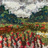 update alt-text with template Red Brambles 8" X 8" - Kit W/ Linen Pattern-Kits-Deanne Fitzpatrick Rug Hooking Studio-Rug Hooking Kit -Rug Hooking Pattern -Rug Hooking -Deanne Fitzpatrick Rug Hooking Studio -Is rug hooking the same as punch needle?