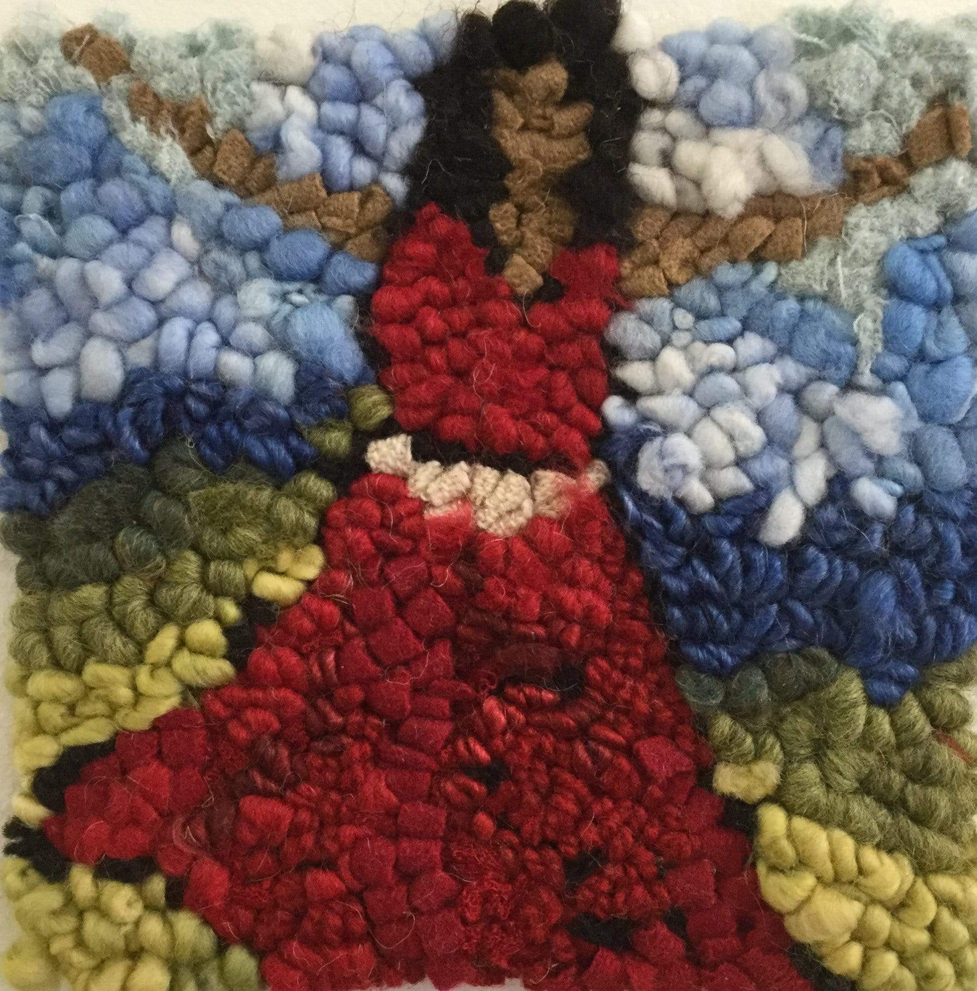 update alt-text with template Black Friday Beginner Kit - Joy 6" x 6"-Kits-Deanne Fitzpatrick Rug Hooking Studio-Rug Hooking Kit -Rug Hooking Pattern -Rug Hooking -Deanne Fitzpatrick Rug Hooking Studio -Is rug hooking the same as punch needle?