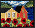 update alt-text with template Wholesale: Poppies On The Edge Of Town 11" X 14" Kit-Kits-Deanne Fitzpatrick Rug Hooking Studio-Rug Hooking Kit -Rug Hooking Pattern -Rug Hooking -Deanne Fitzpatrick Rug Hooking Studio -Is rug hooking the same as punch needle?