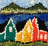 update alt-text with template WHOLESALE: The Village - Rug Hooking Kit 6" X 6"-Kits-Deanne Fitzpatrick Rug Hooking Studio-Rug Hooking Kit -Rug Hooking Pattern -Rug Hooking -Deanne Fitzpatrick Rug Hooking Studio -Is rug hooking the same as punch needle?