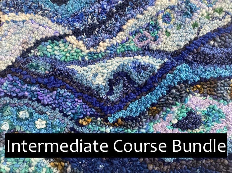 update alt-text with template Intermediate Course Bundle-Online Learning-Deanne Fitzpatrick Rug Hooking Studio-Rug Hooking Kit -Rug Hooking Pattern -Rug Hooking -Deanne Fitzpatrick Rug Hooking Studio -Is rug hooking the same as punch needle?