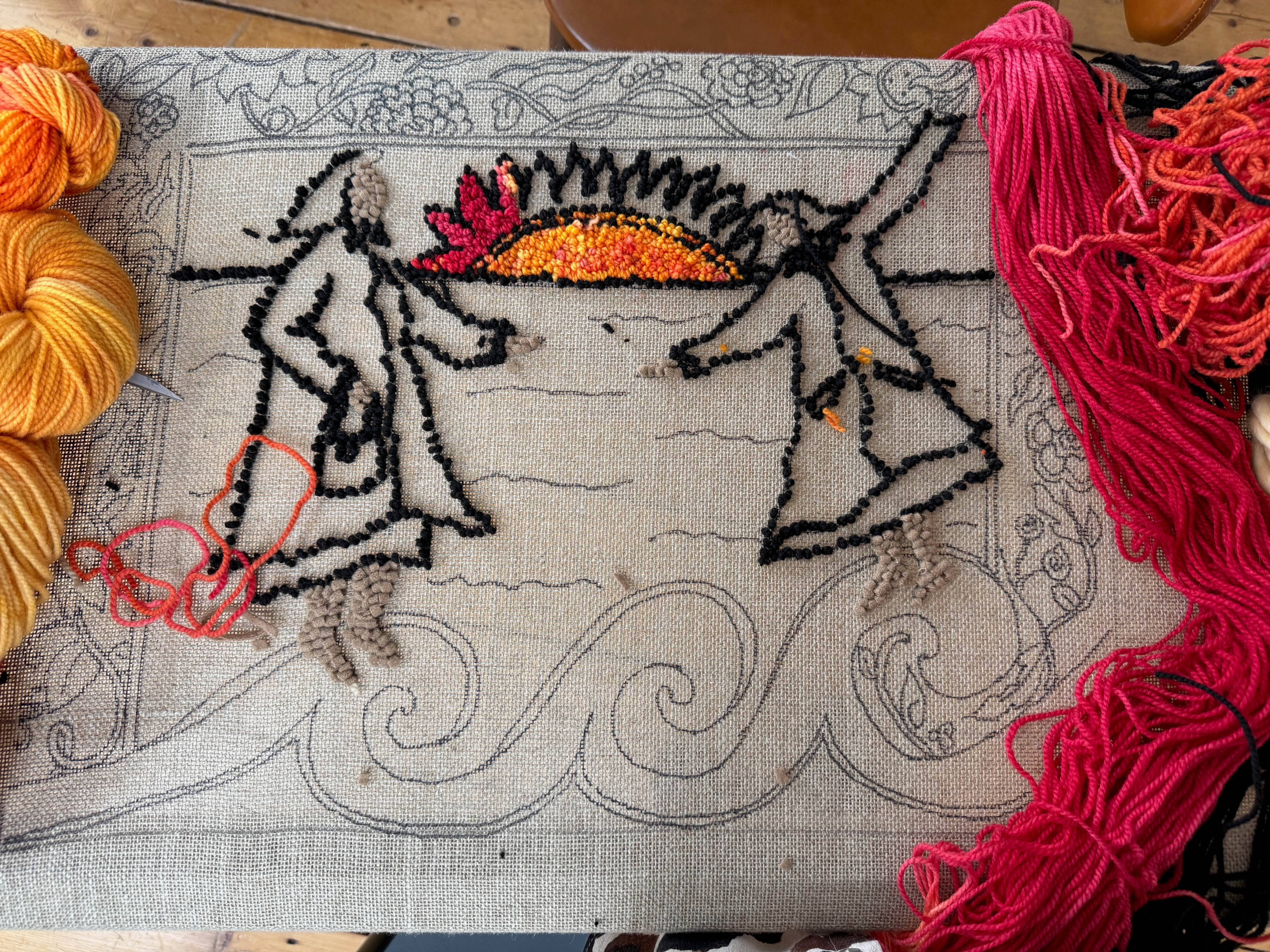 update alt-text with template Online Winter Class 2025: Joy on the Horizon-Online Learning-Deanne Fitzpatrick Rug Hooking Studio-Rug Hooking Kit -Rug Hooking Pattern -Rug Hooking -Deanne Fitzpatrick Rug Hooking Studio -Is rug hooking the same as punch needle?