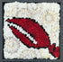 update alt-text with template Lobster Claw 6.75" x 6.75" Framed-Original Rugs-Deanne Fitzpatrick Rug Hooking Studio-Rug Hooking Kit -Rug Hooking Pattern -Rug Hooking -Deanne Fitzpatrick Rug Hooking Studio -Is rug hooking the same as punch needle?