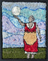 update alt-text with template Serving the Moon #1 11" x 15" Framed-Rugs for sale-Deanne Fitzpatrick Rug Hooking Studio-Rug Hooking Kit -Rug Hooking Pattern -Rug Hooking -Deanne Fitzpatrick Rug Hooking Studio -Is rug hooking the same as punch needle?