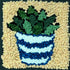 update alt-text with template Succulent 7" x 7" Framed-Rugs for sale-Deanne Fitzpatrick Rug Hooking Studio-Rug Hooking Kit -Rug Hooking Pattern -Rug Hooking -Deanne Fitzpatrick Rug Hooking Studio -Is rug hooking the same as punch needle?