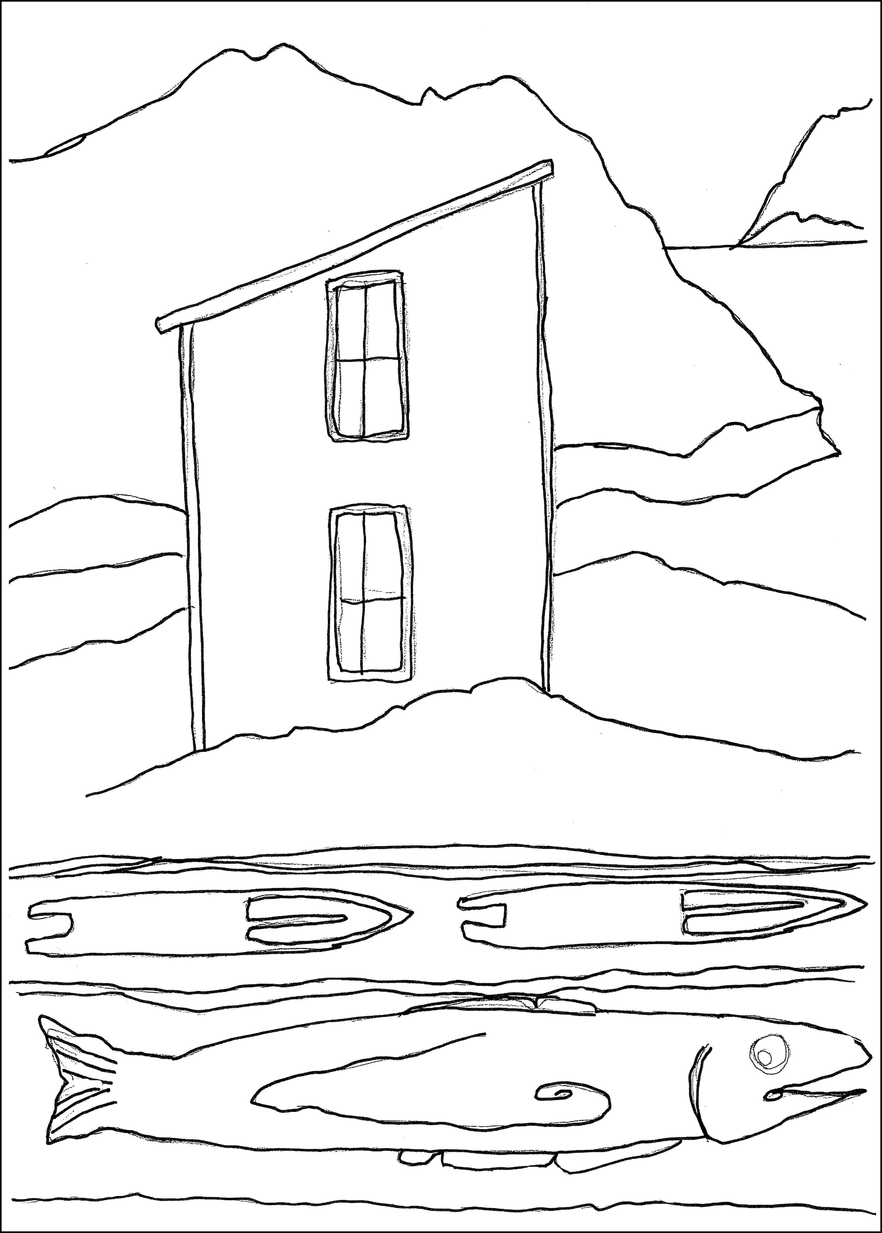 update alt-text with template Fisherman's Corner 28" x 20" Pattern-Patterns-Deanne Fitzpatrick Rug Hooking Studio-Rug Hooking Kit -Rug Hooking Pattern -Rug Hooking -Deanne Fitzpatrick Rug Hooking Studio -Is rug hooking the same as punch needle?