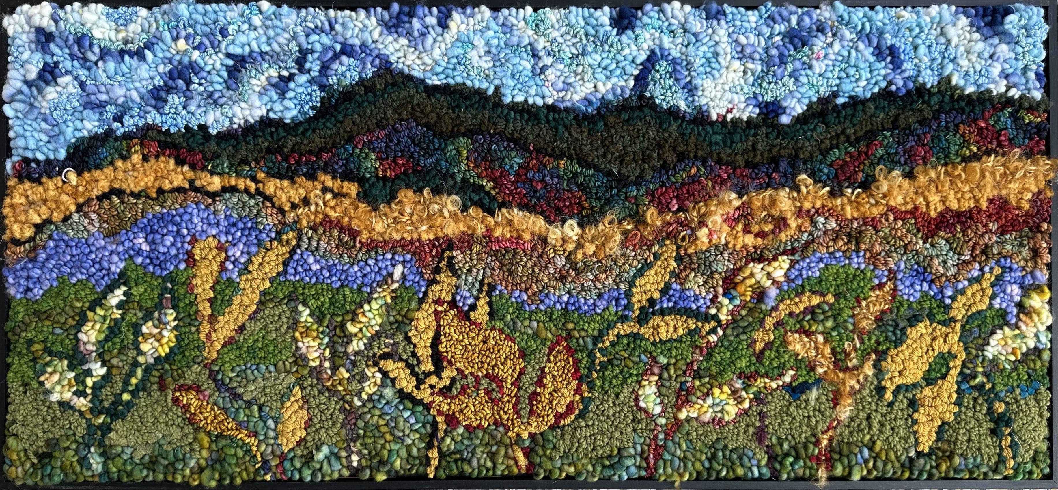 Patterns Gold Leaf In The Field - 9" X 16" Rug Hooking Kit