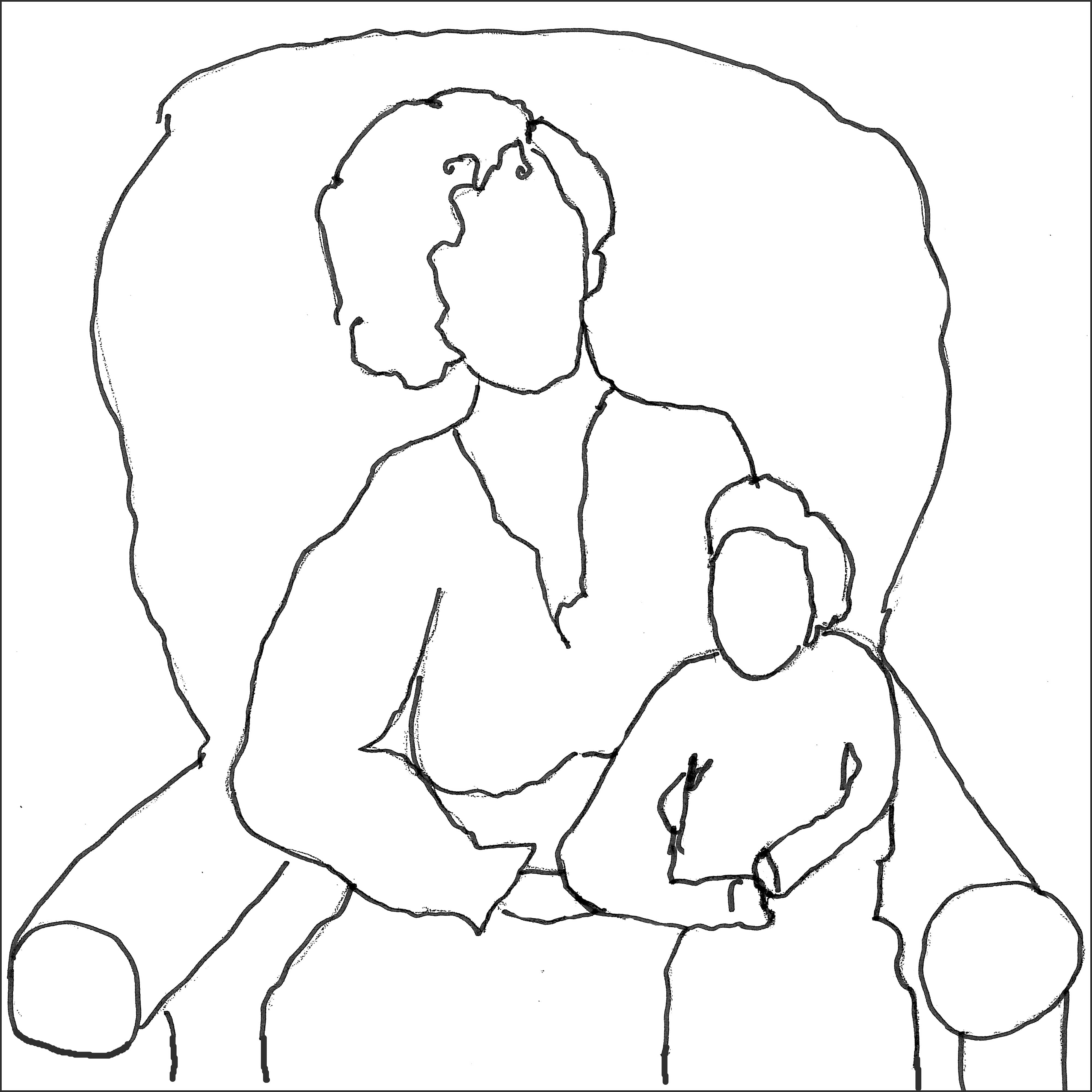 update alt-text with template In My Arms 24" x 24" Pattern-Patterns-Deanne Fitzpatrick Rug Hooking Studio-Rug Hooking Kit -Rug Hooking Pattern -Rug Hooking -Deanne Fitzpatrick Rug Hooking Studio -Is rug hooking the same as punch needle?