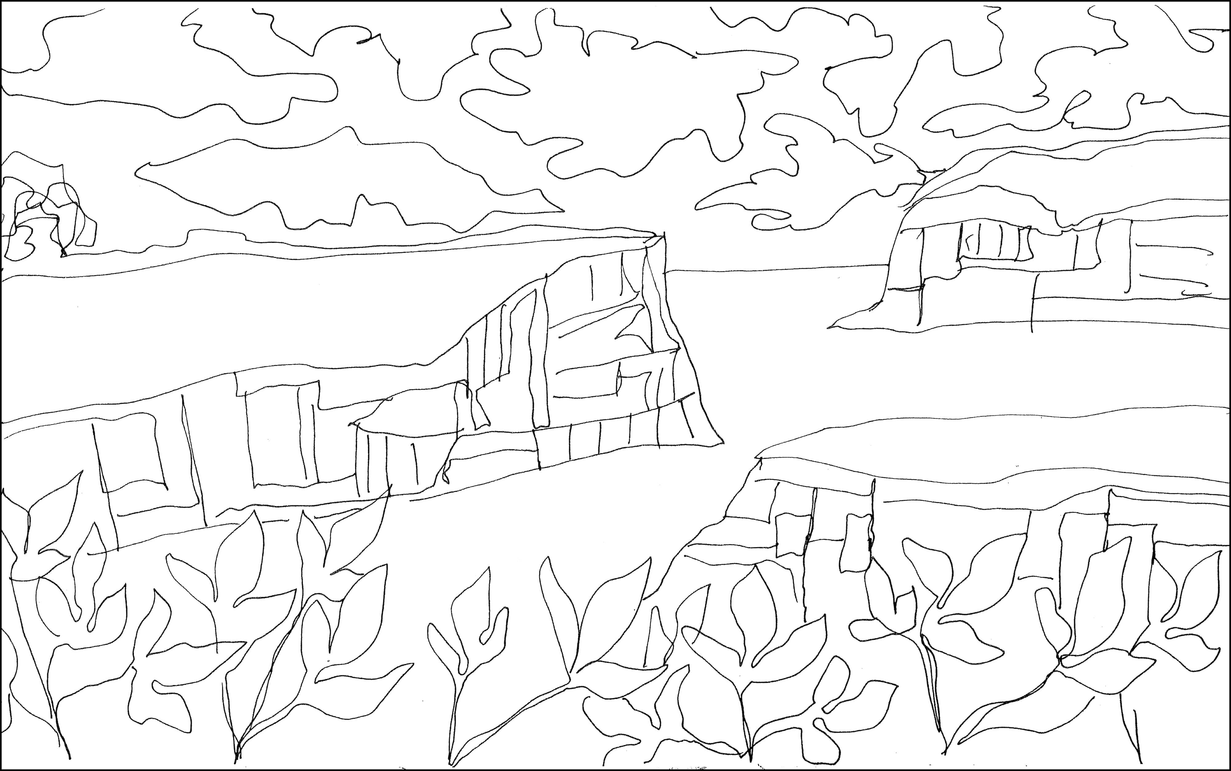 update alt-text with template Quilted Cliffs 15" x 24" Pattern-Patterns-Deanne Fitzpatrick Rug Hooking Studio-Rug Hooking Kit -Rug Hooking Pattern -Rug Hooking -Deanne Fitzpatrick Rug Hooking Studio -Is rug hooking the same as punch needle?