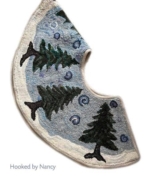 update alt-text with template The Christmas Tree Skirt 40" x 40" Downloadable Pattern-Patterns-Deanne Fitzpatrick Rug Hooking Studio-Rug Hooking Kit -Rug Hooking Pattern -Rug Hooking -Deanne Fitzpatrick Rug Hooking Studio -Is rug hooking the same as punch needle?