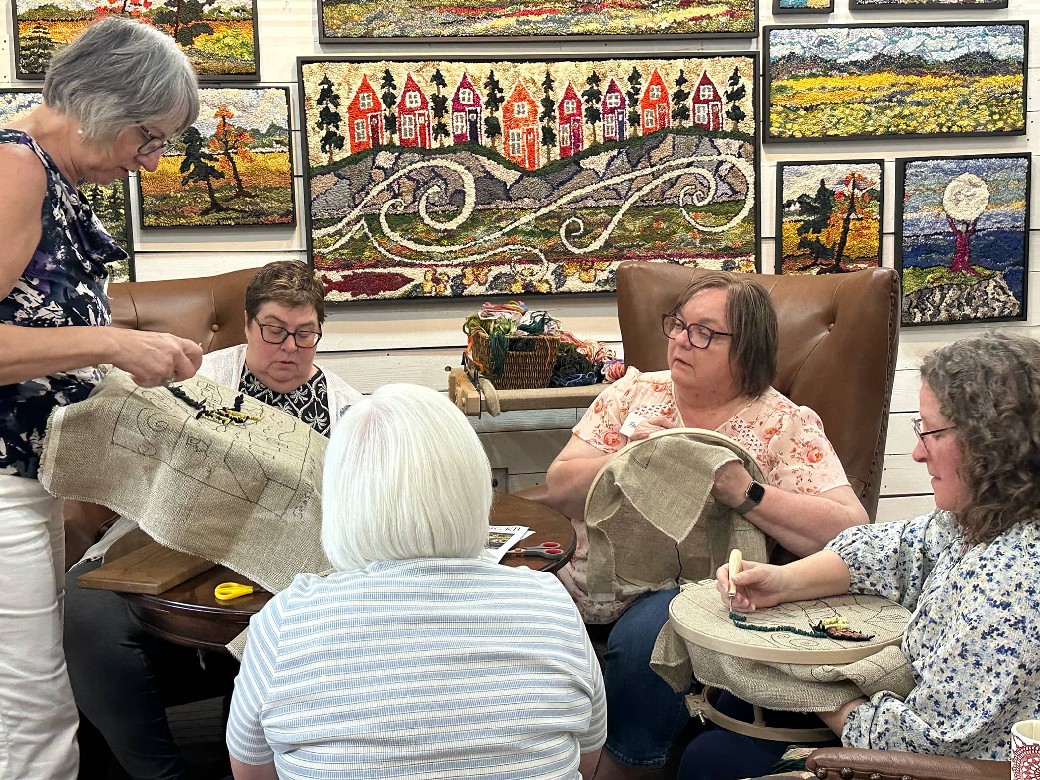 update alt-text with template Rug Hooking Lunch & Learn-Deanne Fitzpatrick Rug Hooking Studio-Rug Hooking Kit -Rug Hooking Pattern -Rug Hooking -Deanne Fitzpatrick Rug Hooking Studio -Is rug hooking the same as punch needle?