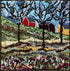 update alt-text with template The Light In The Trees 20 3/4" x 20 3/4" Framed-Rugs for sale-Deanne Fitzpatrick Rug Hooking Studio-Rug Hooking Kit -Rug Hooking Pattern -Rug Hooking -Deanne Fitzpatrick Rug Hooking Studio -Is rug hooking the same as punch needle?