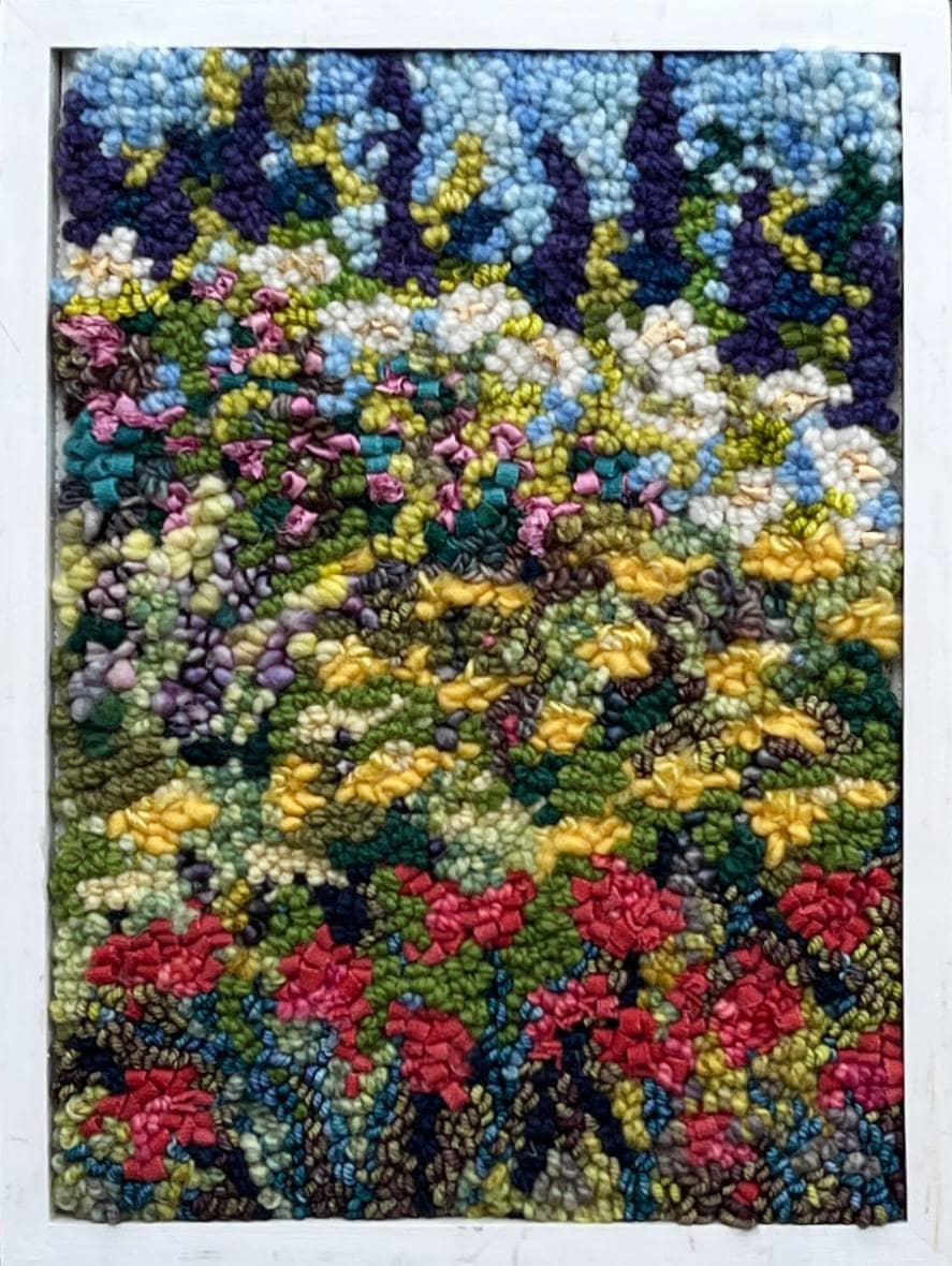 update alt-text with template 9.5" x 12.5" Framed Rug-Rugs for sale-Deanne Fitzpatrick Rug Hooking Studio-Rug Hooking Kit -Rug Hooking Pattern -Rug Hooking -Deanne Fitzpatrick Rug Hooking Studio -Is rug hooking the same as punch needle?