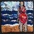update alt-text with template New Bathing Suit 9" x 9" Framed-Rugs for sale-Deanne Fitzpatrick Rug Hooking Studio-Rug Hooking Kit -Rug Hooking Pattern -Rug Hooking -Deanne Fitzpatrick Rug Hooking Studio -Is rug hooking the same as punch needle?