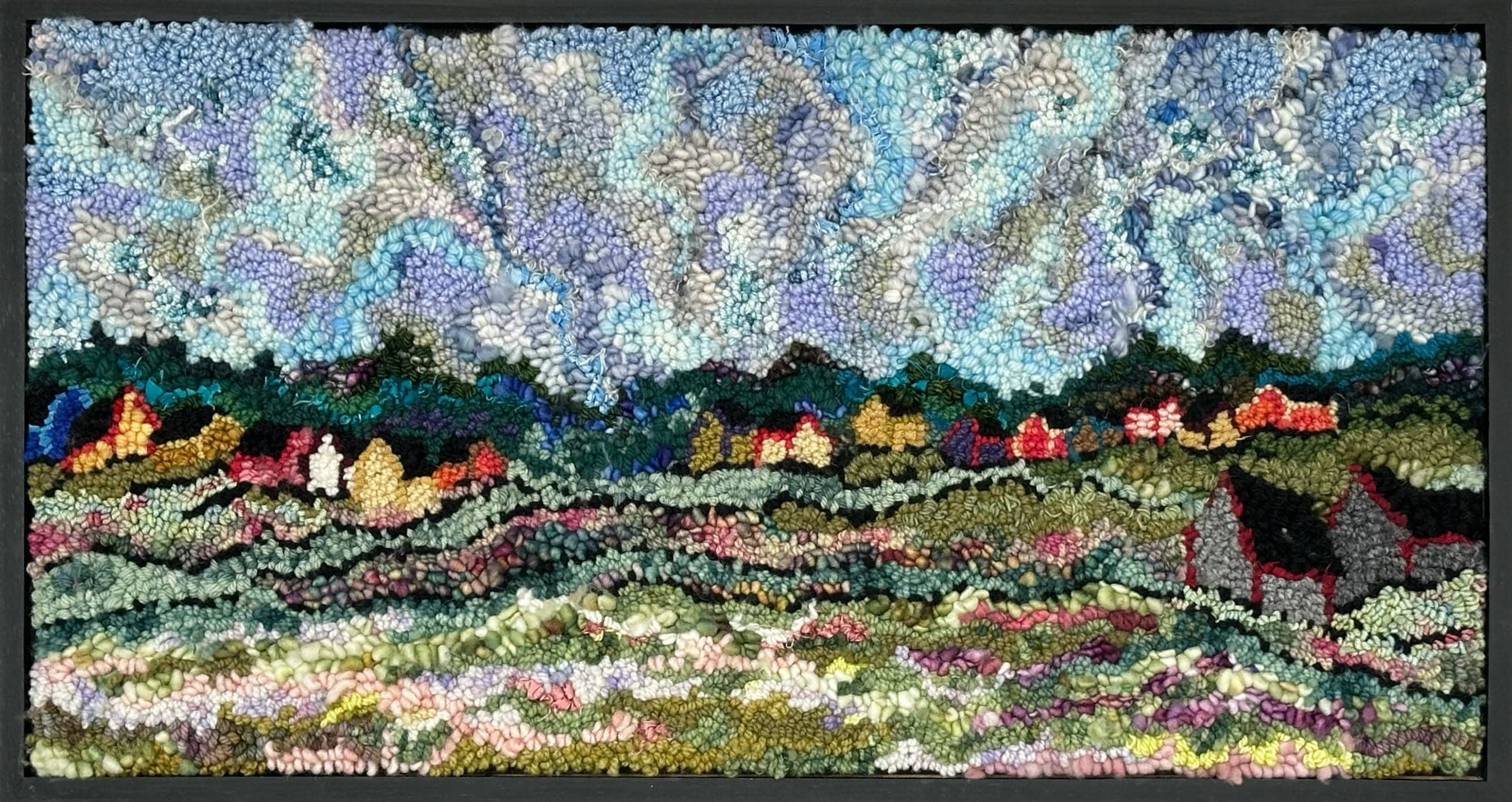 Rugs for sale Barns on the Edge of the Village 28.5" x 15"