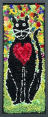 update alt-text with template Big Hearted Black Cat 8" x 18.5"-Rugs for sale-Deanne Fitzpatrick Rug Hooking Studio-Rug Hooking Kit -Rug Hooking Pattern -Rug Hooking -Deanne Fitzpatrick Rug Hooking Studio -Is rug hooking the same as punch needle?
