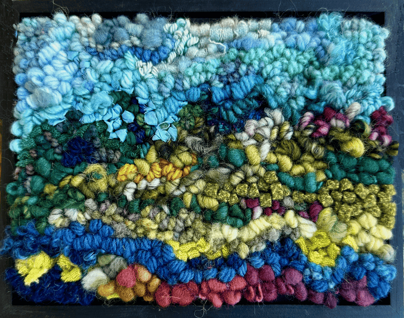 update alt-text with template Blooming Field 7.75" x 6.25"-Rugs for sale-Deanne Fitzpatrick Rug Hooking Studio-Rug Hooking Kit -Rug Hooking Pattern -Rug Hooking -Deanne Fitzpatrick Rug Hooking Studio -Is rug hooking the same as punch needle?