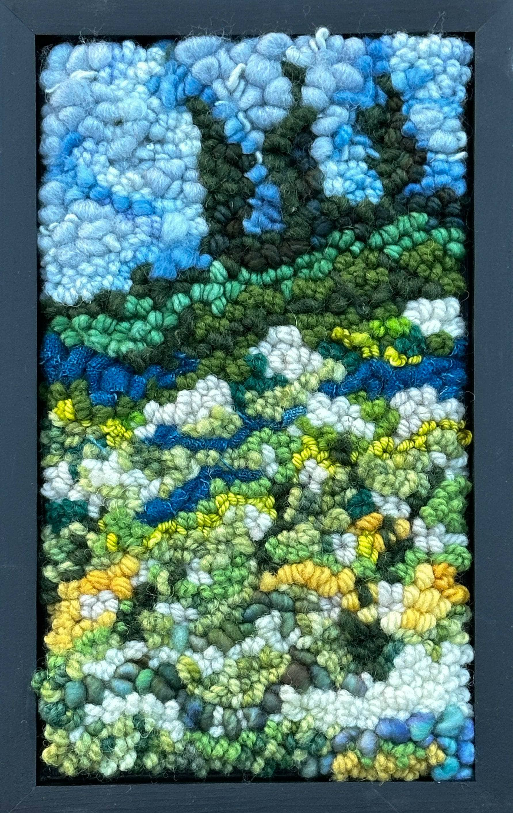 update alt-text with template Cedars on the Hill 6.25" x 10.25"-Rugs for sale-Deanne Fitzpatrick Rug Hooking Studio-Rug Hooking Kit -Rug Hooking Pattern -Rug Hooking -Deanne Fitzpatrick Rug Hooking Studio -Is rug hooking the same as punch needle?