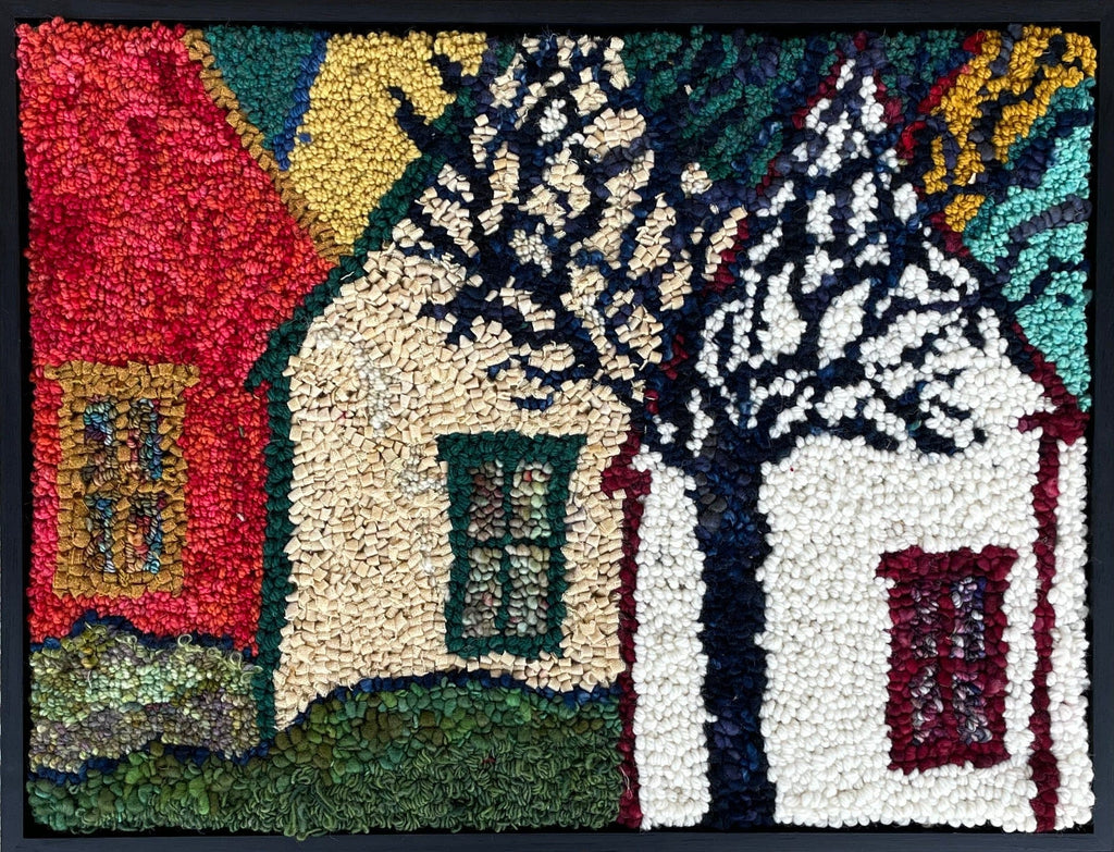 update alt-text with template Driving Through Maine 25" x 19.25"-Rugs for sale-Deanne Fitzpatrick Rug Hooking Studio-Rug Hooking Kit -Rug Hooking Pattern -Rug Hooking -Deanne Fitzpatrick Rug Hooking Studio -Is rug hooking the same as punch needle?
