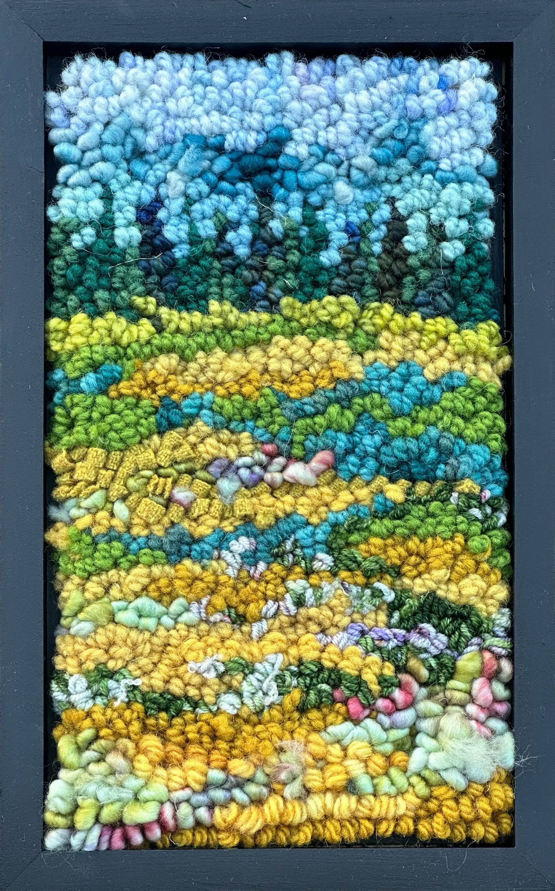 update alt-text with template Golden Rod Field 6.25" x 10.25"-Rugs for sale-Deanne Fitzpatrick Rug Hooking Studio-Rug Hooking Kit -Rug Hooking Pattern -Rug Hooking -Deanne Fitzpatrick Rug Hooking Studio -Is rug hooking the same as punch needle?