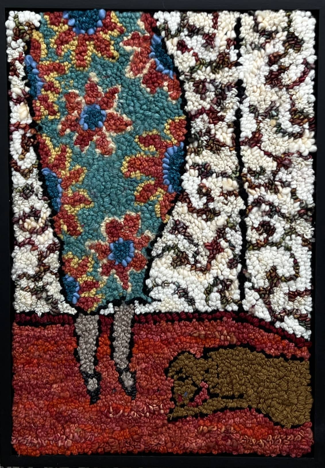 update alt-text with template Let Sleeping Dogs Lie 12" X 18" Pattern-Patterns-Deanne Fitzpatrick Rug Hooking Studio-Rug Hooking Kit -Rug Hooking Pattern -Rug Hooking -Deanne Fitzpatrick Rug Hooking Studio -Is rug hooking the same as punch needle?