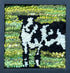 update alt-text with template Moo #2 7.5" x 7.5" Framed-Rugs for sale-Deanne Fitzpatrick Rug Hooking Studio-Rug Hooking Kit -Rug Hooking Pattern -Rug Hooking -Deanne Fitzpatrick Rug Hooking Studio -Is rug hooking the same as punch needle?