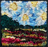 update alt-text with template Mystery of Flowers in the Sky 8" x 8" kit or pattern-Rugs for sale-Deanne Fitzpatrick Rug Hooking Studio-Rug Hooking Kit -Rug Hooking Pattern -Rug Hooking -Deanne Fitzpatrick Rug Hooking Studio -Is rug hooking the same as punch needle?
