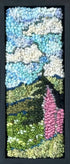 update alt-text with template Mystery of the Cloudy Summer Day - 5.25" x 12.25" kit sample Framed-Rugs for sale-Deanne Fitzpatrick Rug Hooking Studio-Rug Hooking Kit -Rug Hooking Pattern -Rug Hooking -Deanne Fitzpatrick Rug Hooking Studio -Is rug hooking the same as punch needle?