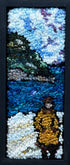 update alt-text with template Mystery of the Cold Walk on the Beach #2- 12.5" x 5.5" kit sample Framed-Rugs for sale-Deanne Fitzpatrick Rug Hooking Studio-Rug Hooking Kit -Rug Hooking Pattern -Rug Hooking -Deanne Fitzpatrick Rug Hooking Studio -Is rug hooking the same as punch needle?